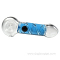 Freeze Mini Pipe Glycerin Coil Hand Pipe Glass Tobacco Spoon Pipes Cigarette Smoking Bowl